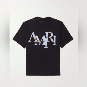 Amiri Chrome Staggered Logo T-shirt